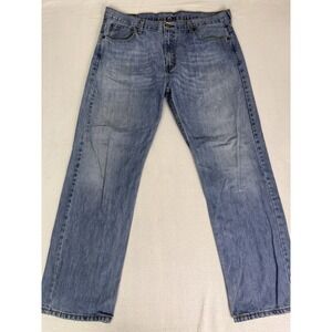 Levi's 569 Jeans Men's Size 38x32 Loose Fit Straight Leg Relaxed Blue Light Wash